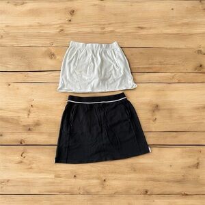 Talbots Navy and White Mini Skort Duo